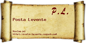 Posta Levente névjegykártya
