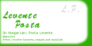 levente posta business card